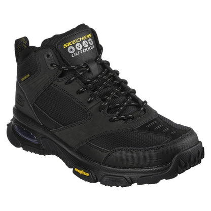 Black - Front - Skechers Mens Skech-Air Envoy Bulldozer Leather Walking Boots