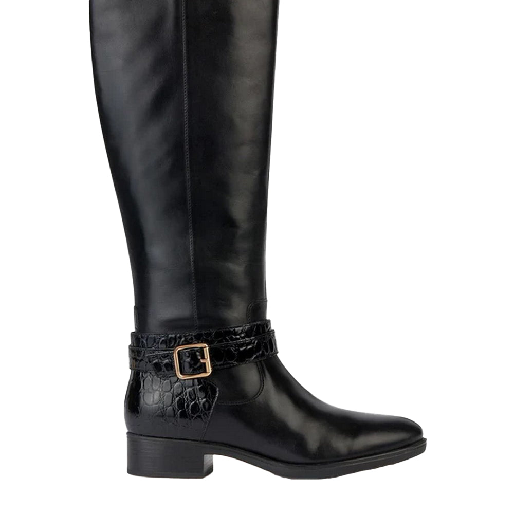 Black - Lifestyle - Geox Womens-Ladies Felicity Leather Calf Boots