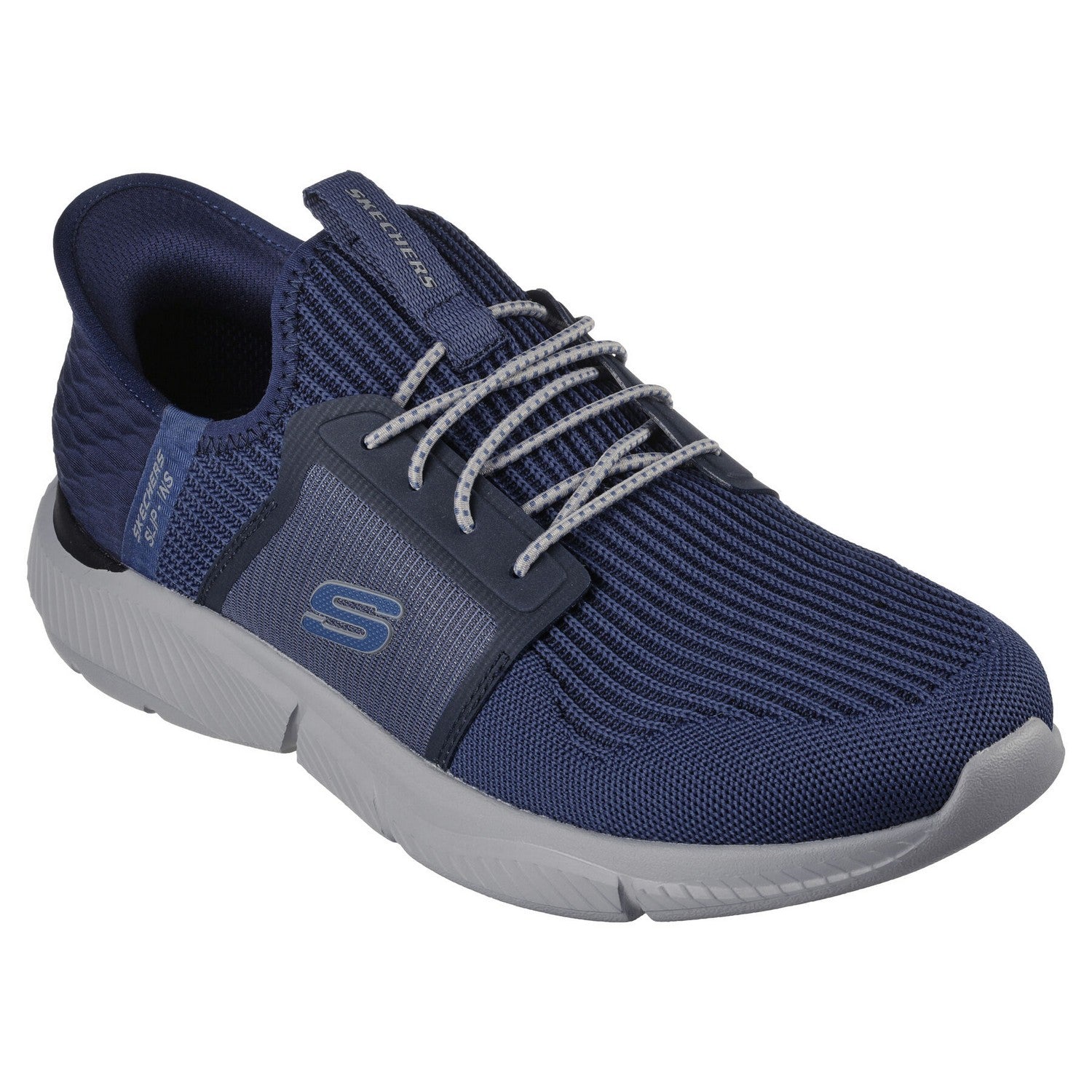 Navy - Front - Skechers Mens Ingram Brackett Relaxed Fit Trainers