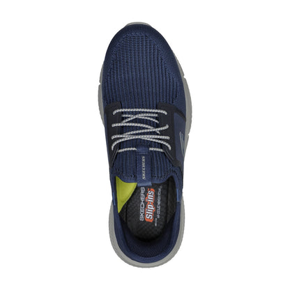 Navy - Side - Skechers Mens Ingram Brackett Relaxed Fit Trainers