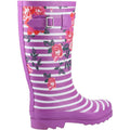 Pink-White - Back - Cotswold Womens-Ladies Chilson Flowers Wellington Boots