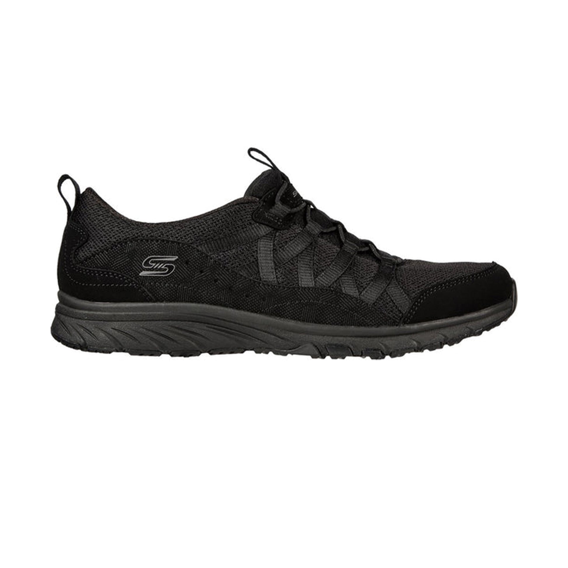 Black - Side - Skechers Womens-Ladies Gratis Live Golden Sports Trainers