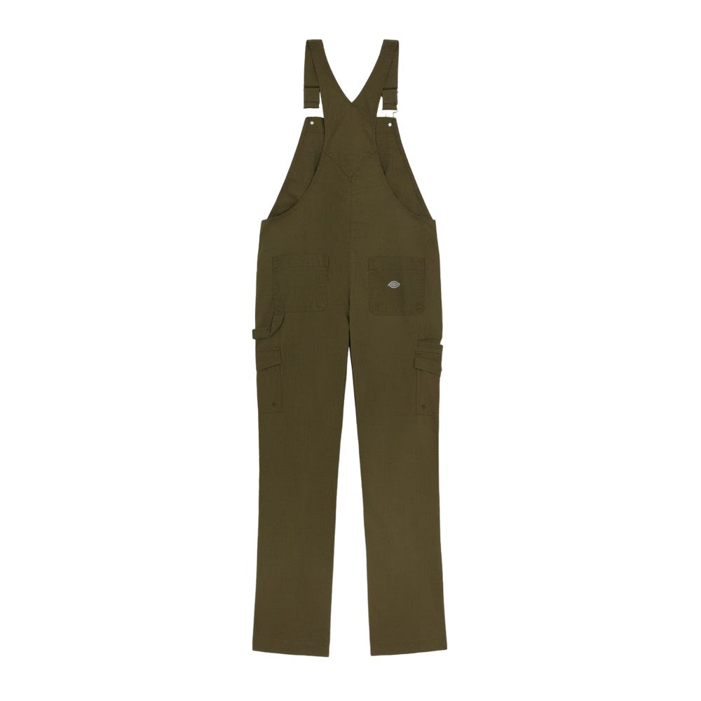 Rinsed Military Green - Back - Dickies Workwear Womens-Ladies Protective Bib