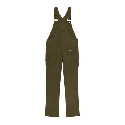 Rinsed Military Green - Back - Dickies Workwear Womens-Ladies Protective Bib
