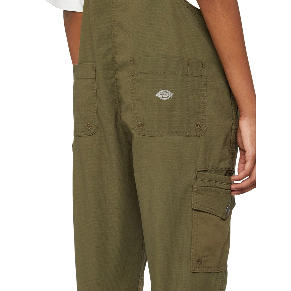 Rinsed Military Green - Pack Shot - Dickies Workwear Womens-Ladies Protective Bib