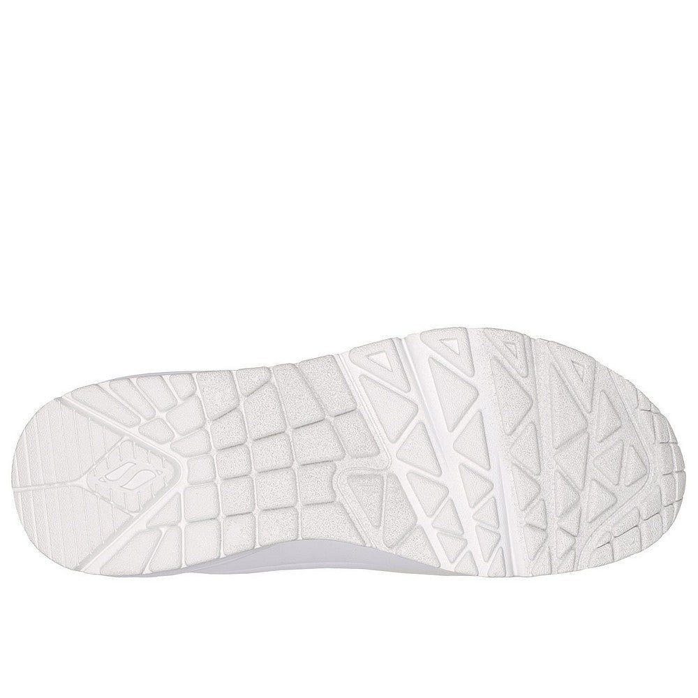 White - Back - Skechers Womens-Ladies Uno Stand On Air Trainers