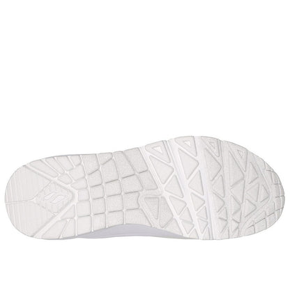 White - Back - Skechers Womens-Ladies Uno Stand On Air Trainers