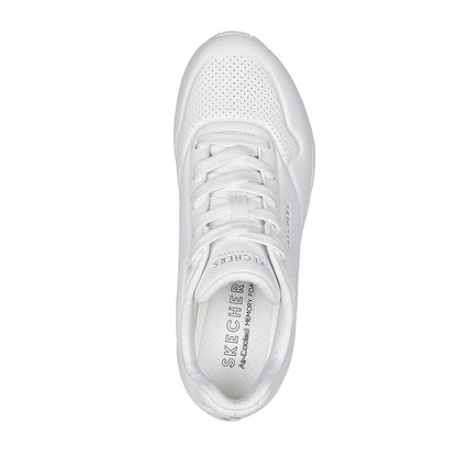 White - Side - Skechers Womens-Ladies Uno Stand On Air Trainers