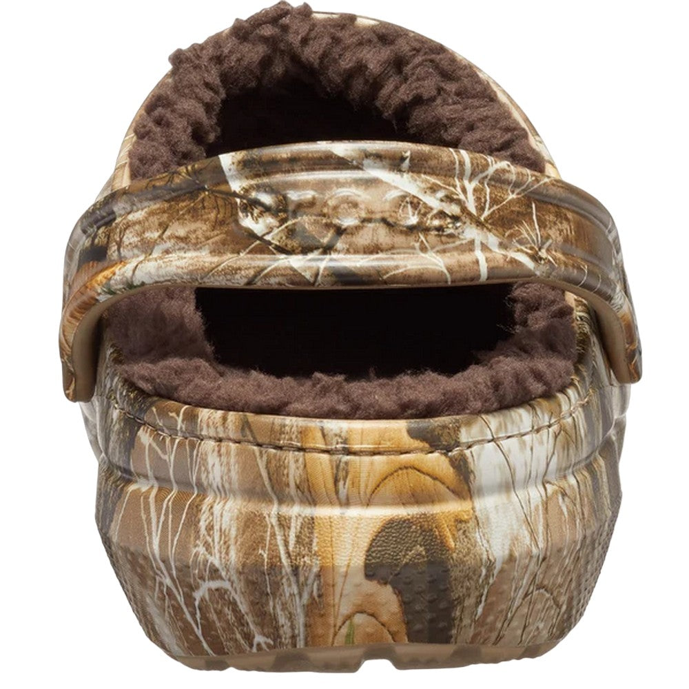 Chocolate - Back - Crocs Mens Classic Realtree Edge Lined Clogs