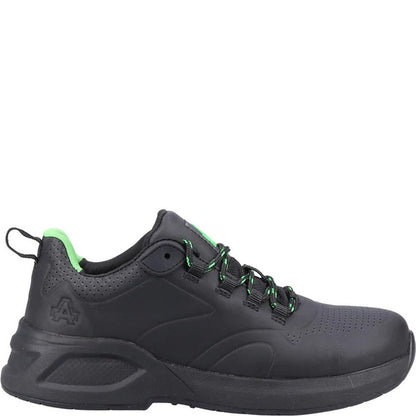 Black - Side - Amblers Womens-Ladies AS612 Fern Leather Safety Trainers