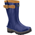 Navy - Front - Cotswold Unisex Adult Stratus Leather Short Wellington Boots