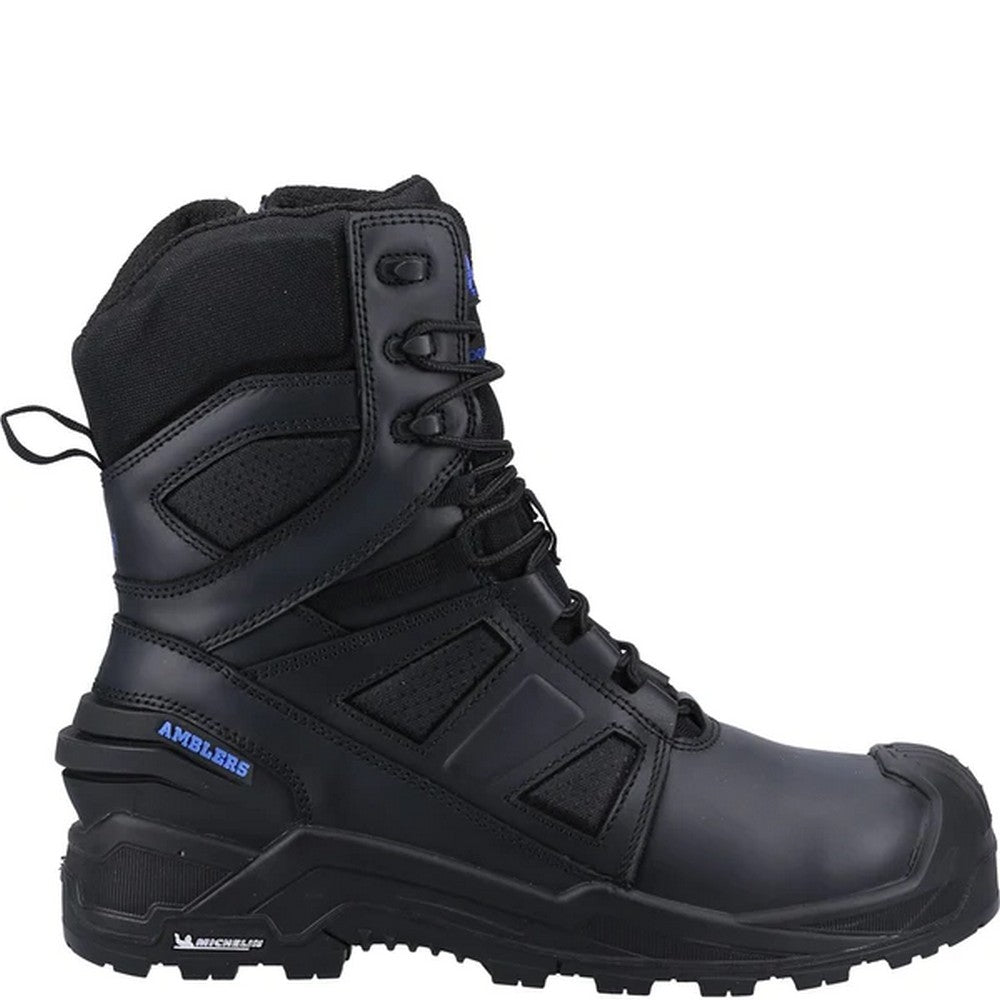 Black - Side - Amblers Mens AS981C Centurion Grain Leather Safety Boots