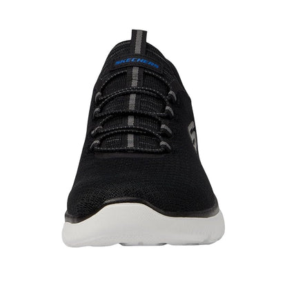 Black - Close up - Skechers Mens Summits - High Range Slip-on Shoes