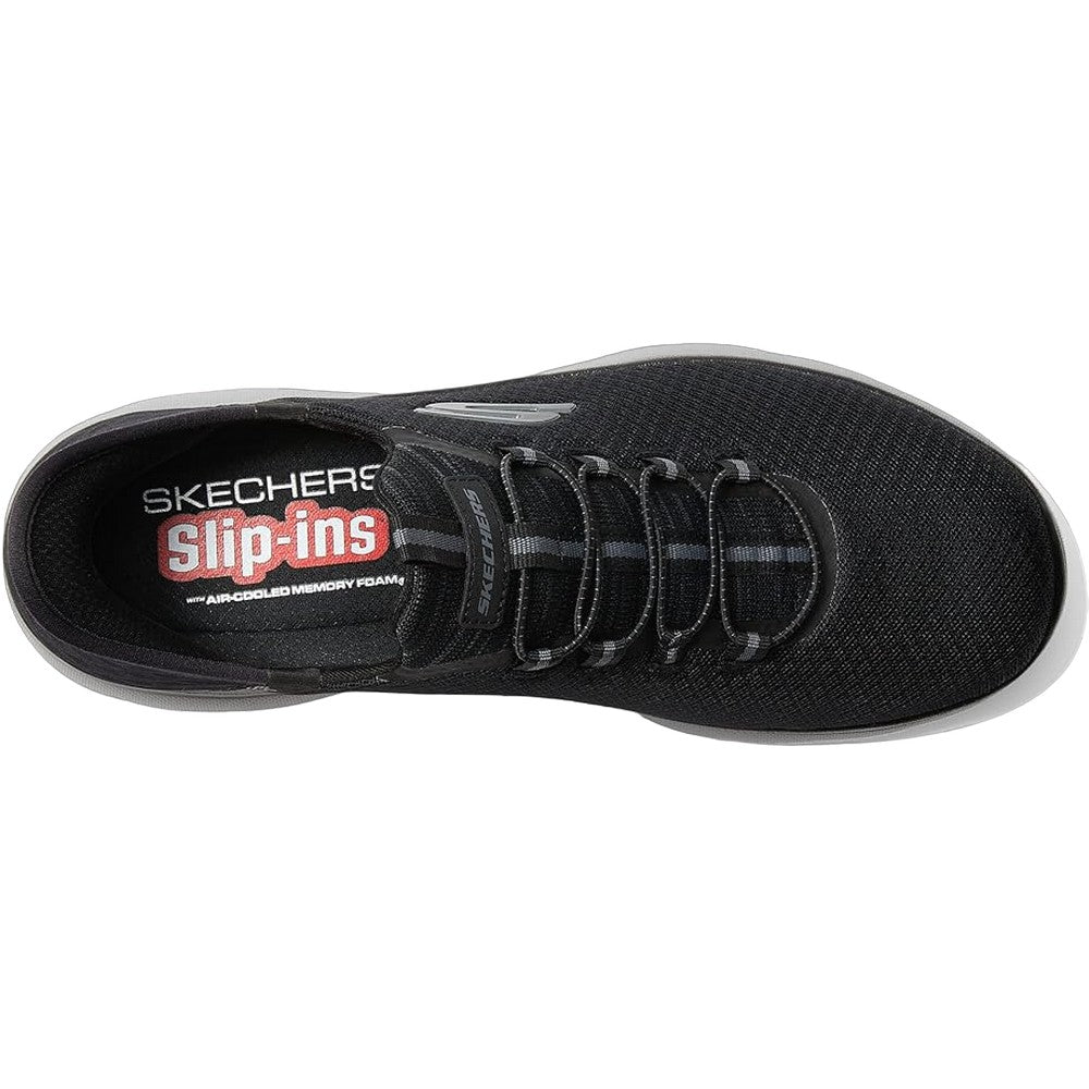 Charcoal - Side - Skechers Mens Summits - High Range Slip-on Shoes