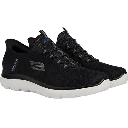 Black - Front - Skechers Mens Summits - High Range Slip-on Shoes