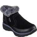 Black - Front - Skechers Womens-Ladies Easy Going Warm Escape Suede Ankle Boots