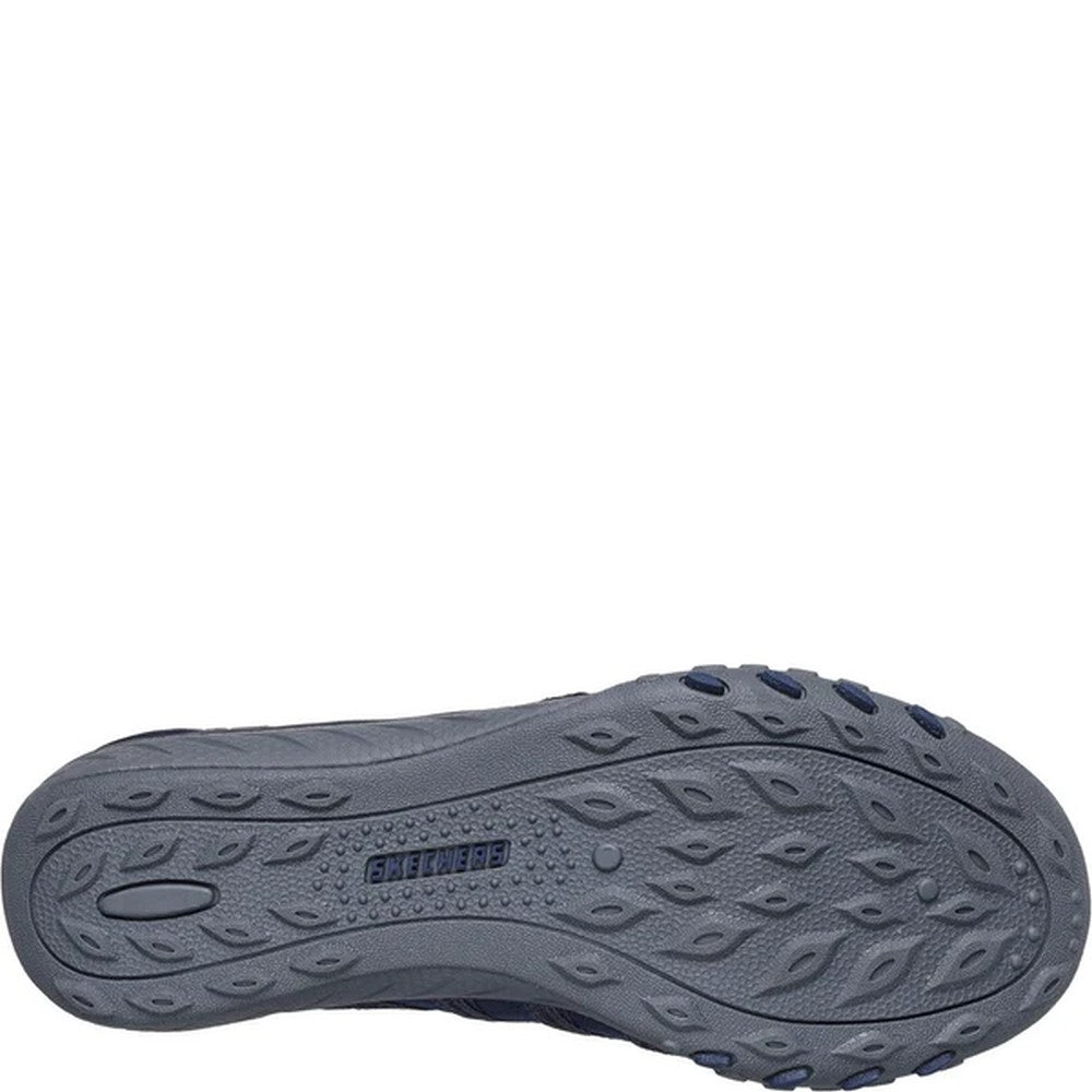 Navy - Back - Skechers Womens-Ladies Breathe Easy Roll With Me Casual Shoes