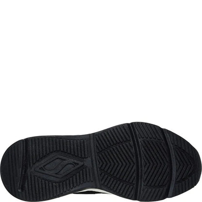 Black-White - Back - Skechers Womens-Ladies Tres-Air Uno - Street Fl-Air Trainers