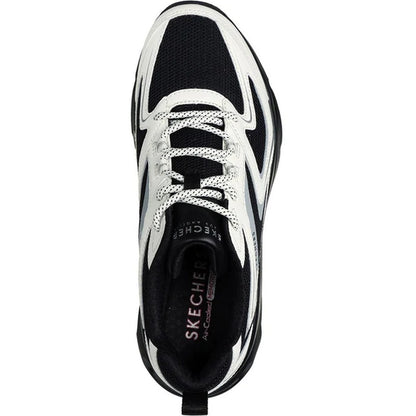 Black-White - Side - Skechers Womens-Ladies Tres-Air Uno - Street Fl-Air Trainers