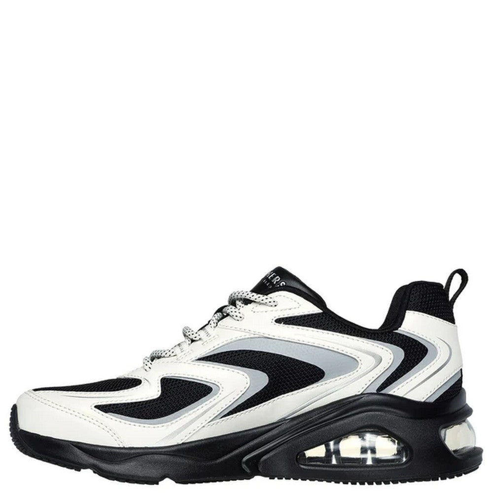 Black-White - Pack Shot - Skechers Womens-Ladies Tres-Air Uno - Street Fl-Air Trainers