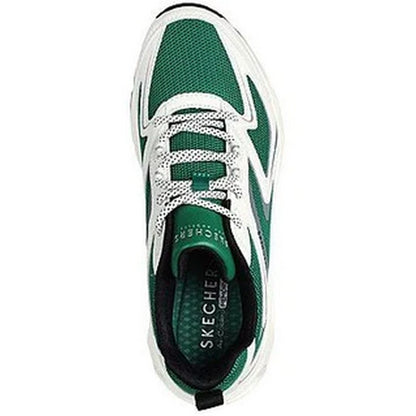 White-Green - Side - Skechers Womens-Ladies Tres-Air Uno - Street Fl-Air Trainers