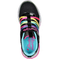 Black-Multicoloured - Side - Skechers Girls Flutter Heart Lights Rainbow Bestie Trainers