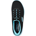 Black-Turquoise - Side - Skechers Womens-Ladies Summits Sports Trainers