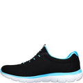 Black-Turquoise - Lifestyle - Skechers Womens-Ladies Summits Sports Trainers