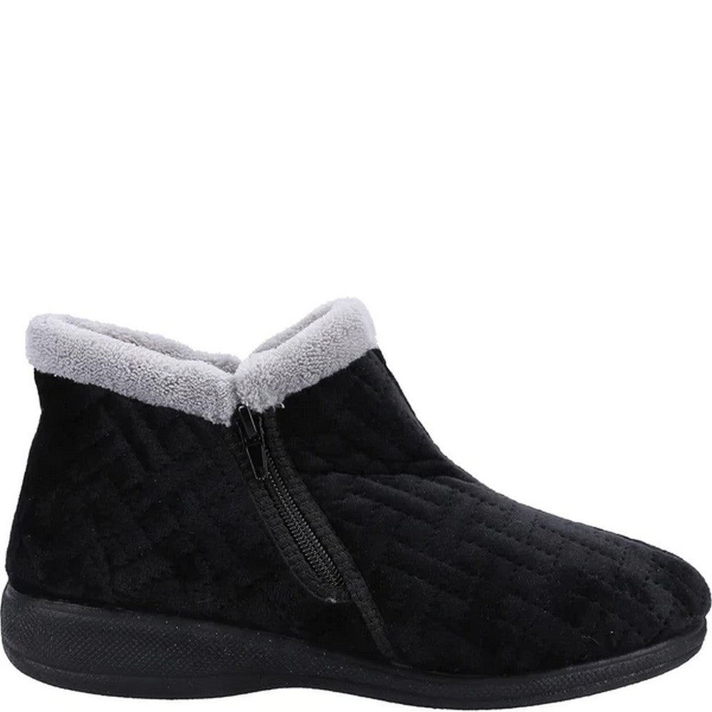Black - Side - Fleet & Foster Womens-Ladies Perendale Boots