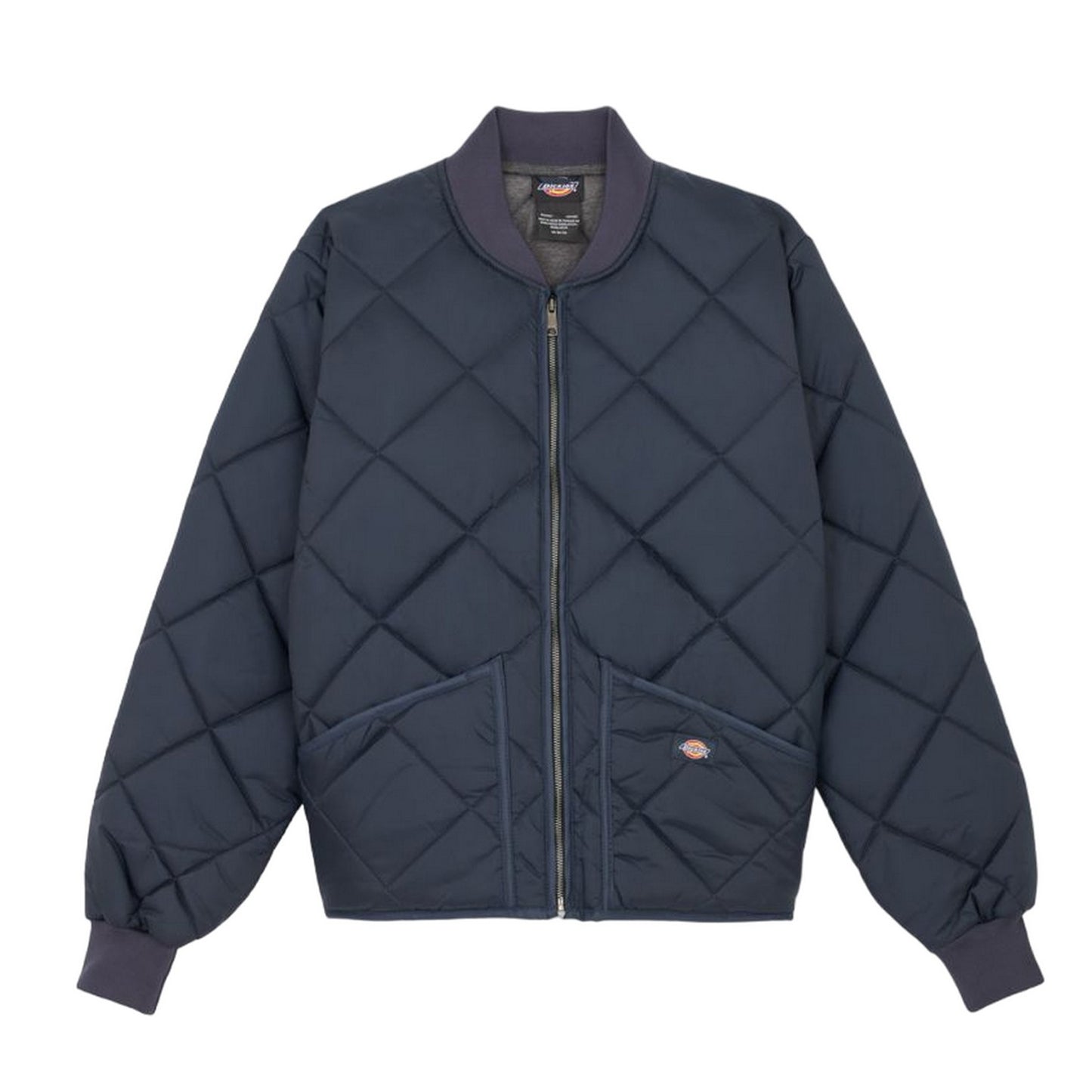 Dark Navy - Front - Dickies Workwear Mens Diamond Nylon Quilted Jacket