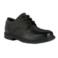 Black - Front - Geox Boys Federico Leather School Shoes