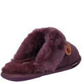 Purple - Back - Cotswold Womens-Ladies Lechlade Suede Sheepskin Slippers