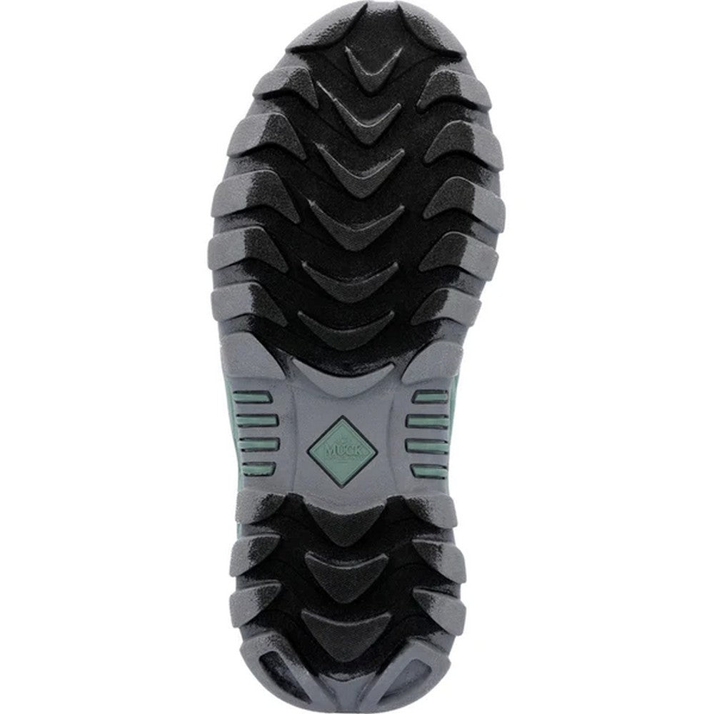 Grey-Black - Side - Muck Boots Womens-Ladies Arctic II Plaid Sport Mid Boots