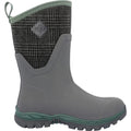 Grey-Black - Lifestyle - Muck Boots Womens-Ladies Arctic II Plaid Sport Mid Boots
