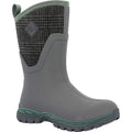 Grey-Black - Front - Muck Boots Womens-Ladies Arctic II Plaid Sport Mid Boots
