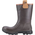 Brown - Side - Dunlop Unisex Adult Purofort Rigpro Safety Wellington Boots