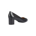 Black - Back - Geox Womens-Ladies Pheby 50 Leather Court Shoes