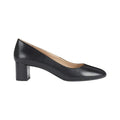 Black - Side - Geox Womens-Ladies D Pheby 50 B Leather Court Shoes