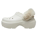 Natural - Side - Crocs Womens-Ladies Stomp Lined Clogs