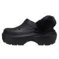 Black - Side - Crocs Womens-Ladies Stomp Lined Clogs
