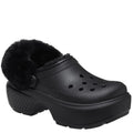 Black - Front - Crocs Womens-Ladies Stomp Lined Clogs
