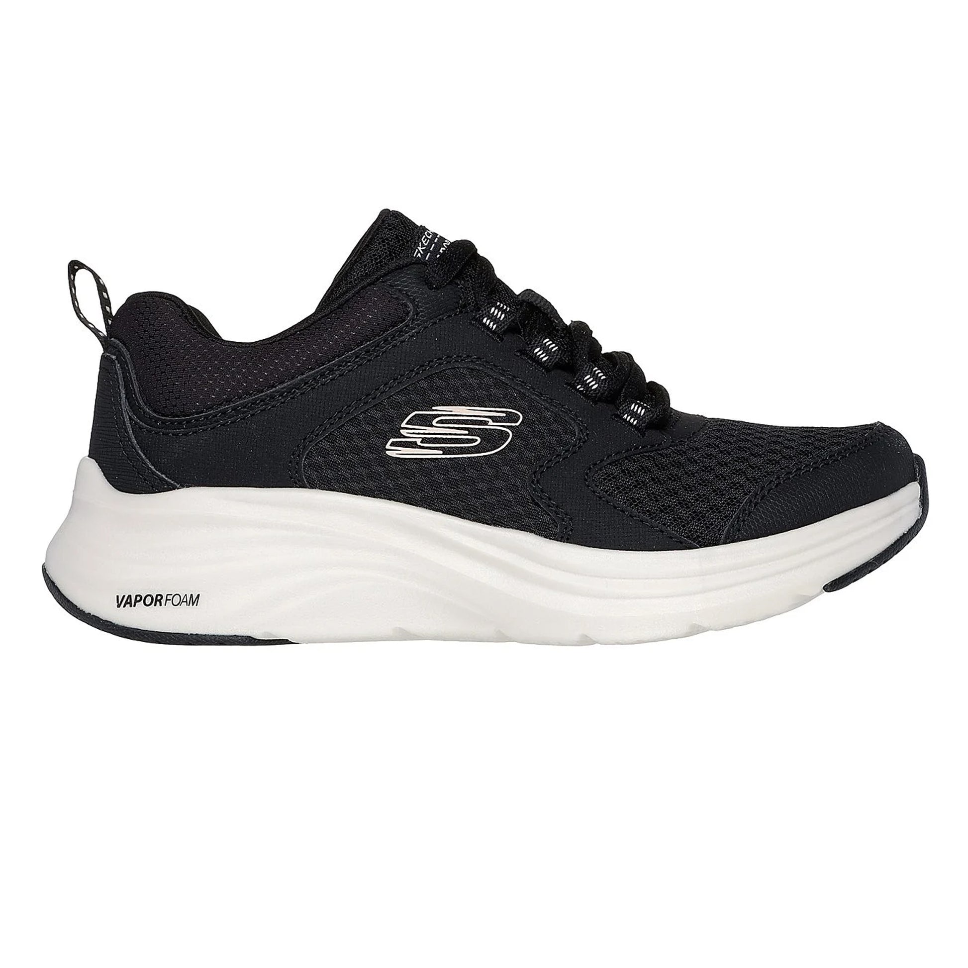 Black-Pink - Side - Skechers Womens-Ladies Vapor Foam Trainers