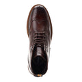 Dark Brown - Lifestyle - Base London Mens Grove Washed Leather Boots