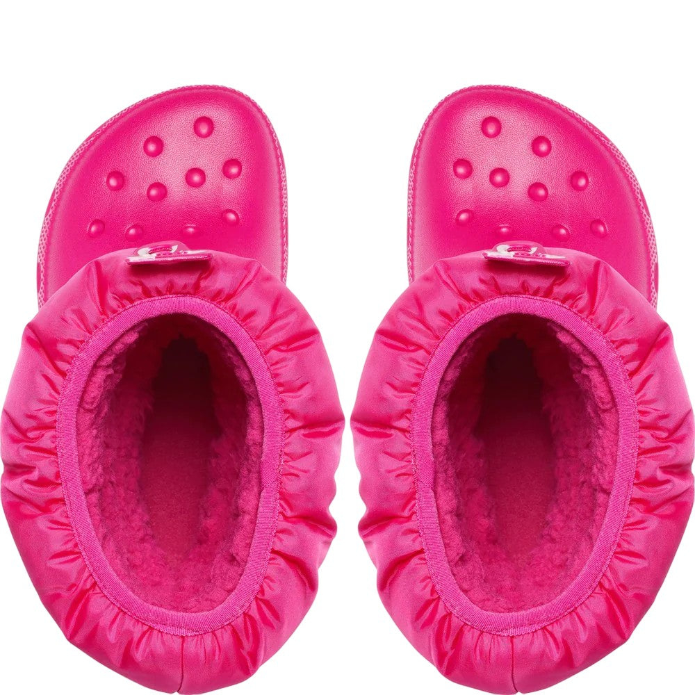 Candy Pink - Lifestyle - Crocs Childrens-Kids Classic Neo Puff Boots