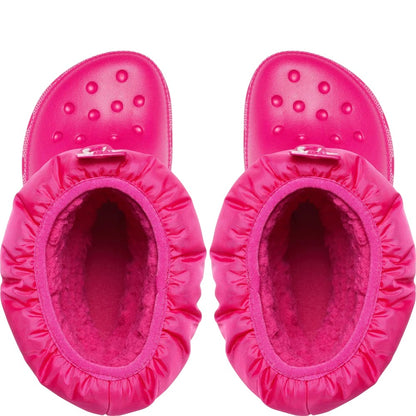 Candy Pink - Lifestyle - Crocs Childrens-Kids Classic Neo Puff Boots