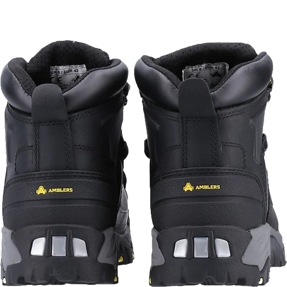 Black - Back - Amblers Unisex Adult FS32 Leather Waterproof Safety Boots