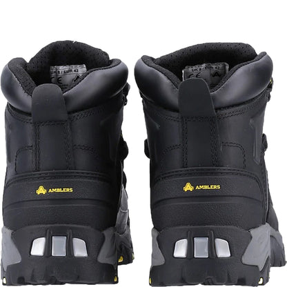 Black - Back - Amblers Unisex Adult FS32 Leather Waterproof Safety Boots