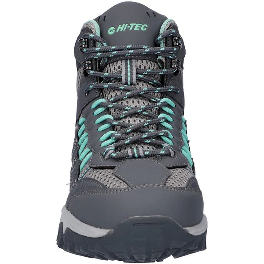 Charcoal-Graphite-Cool Grey - Close up - Hi-Tec Womens-Ladies Jaguar Mid Cut Walking Boots