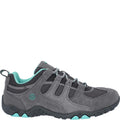 Grey-Mint - Side - Hi-Tec Mens Quadra II Suede Walking Shoes