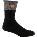 Black - Front - Timberland Pro Mens Colour Block Cushioned Boot Socks (Pack of 2)